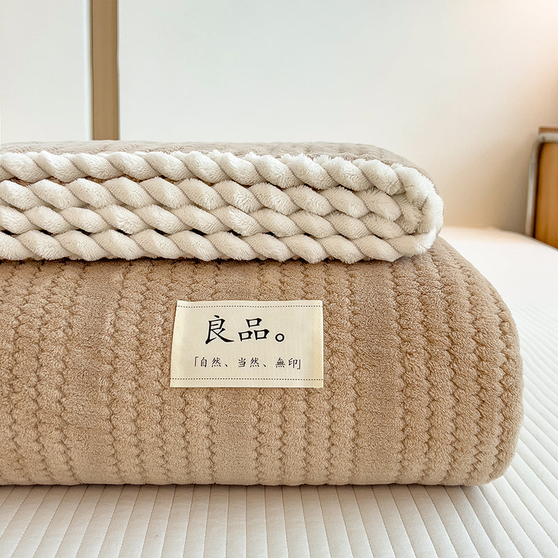 Plush Haven Blanket - 200x230cm / Mocha Brown
