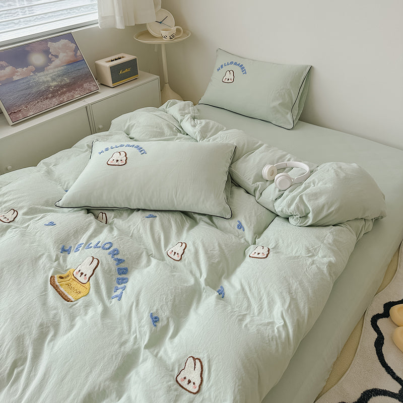 HelloRabbit Embroidery Bedding Set