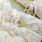 Bunny Florals Bedding Set - Queen / Flat Bed Sheet