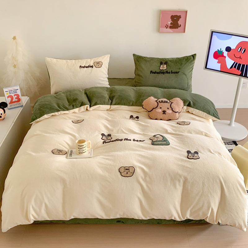 DreamyDoodles Plush Bedding Set