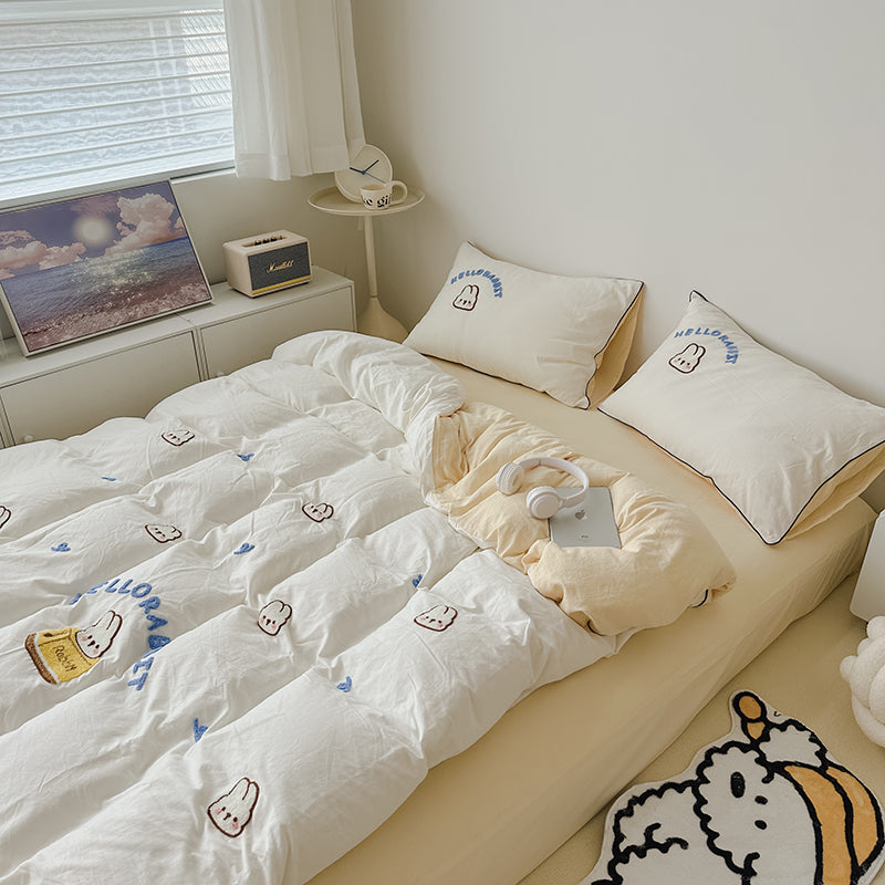 HelloRabbit Embroidery Bedding Set