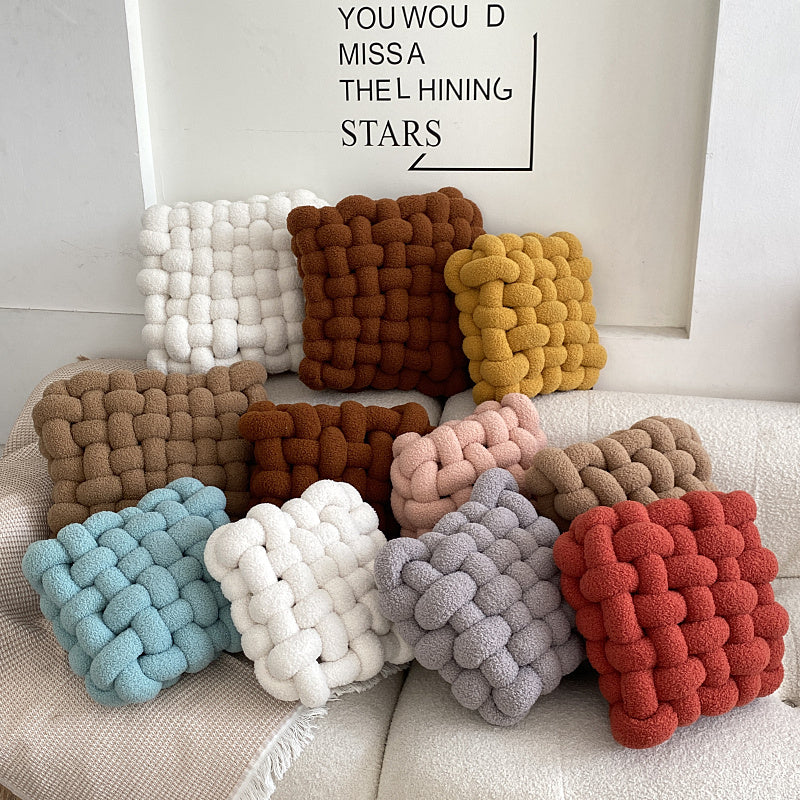 Nordic Square Lamb Fleece Seat Cushion