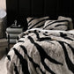 Zebra Faux Fur Blanket