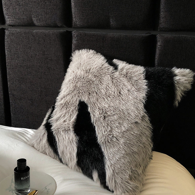 Zebra Faux Fur Blanket