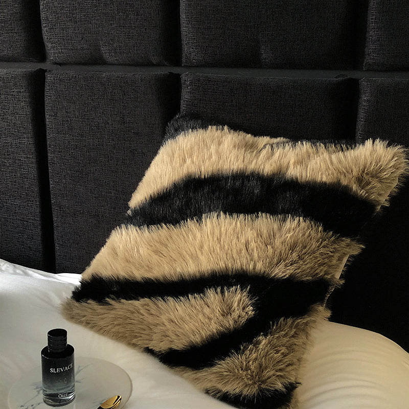 Zebra Faux Fur Blanket
