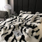 Zebra Faux Fur Blanket
