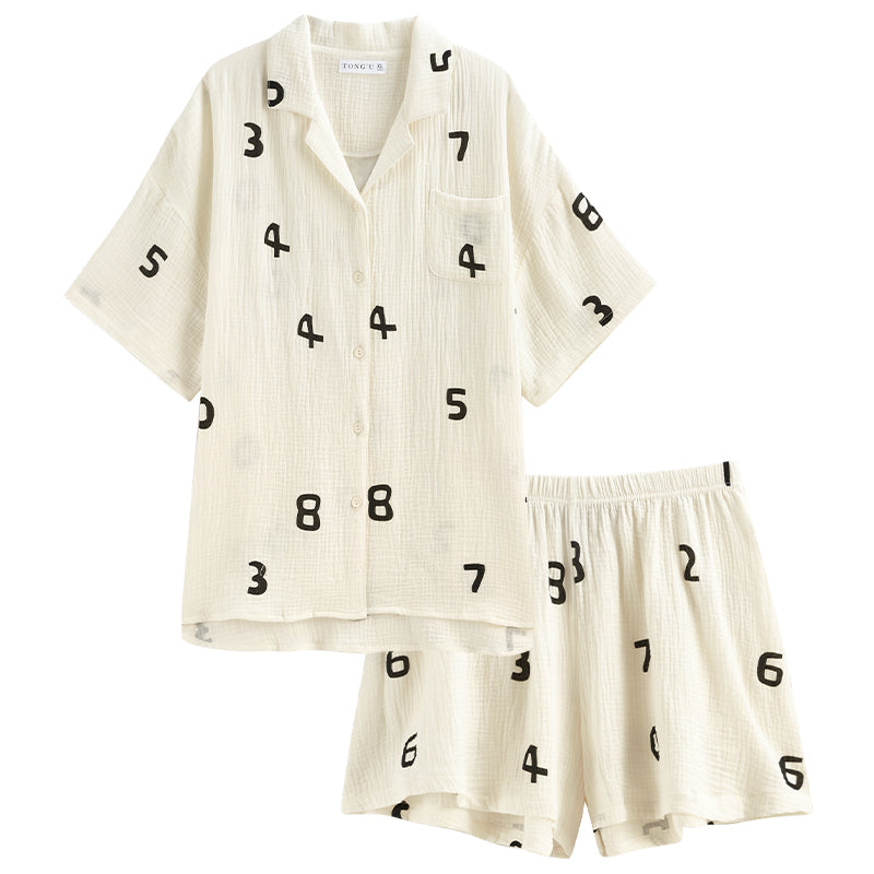 Numeral Pajama Set
