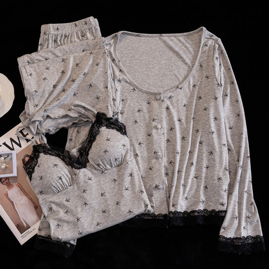 Midnight Bows Pajama Set
