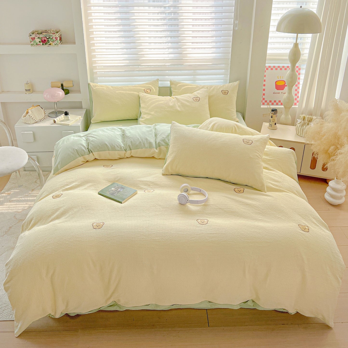 Teddy Waffle Bedding Set