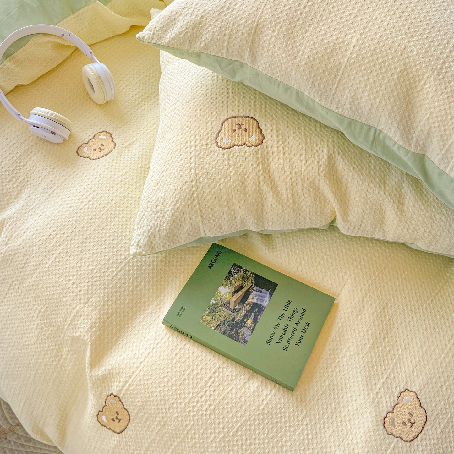 Teddy Waffle Bedding Set