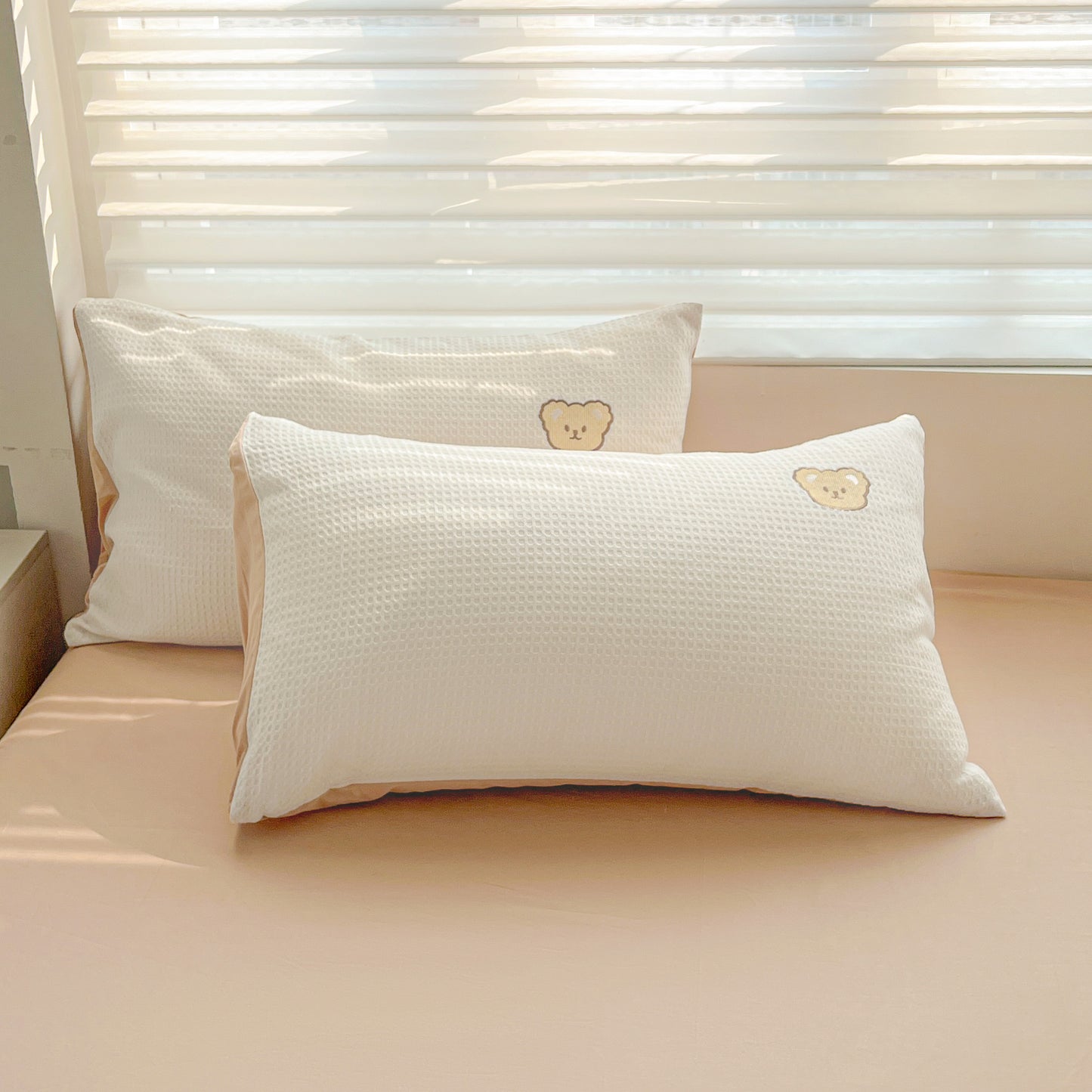 Teddy Waffle Bedding Set