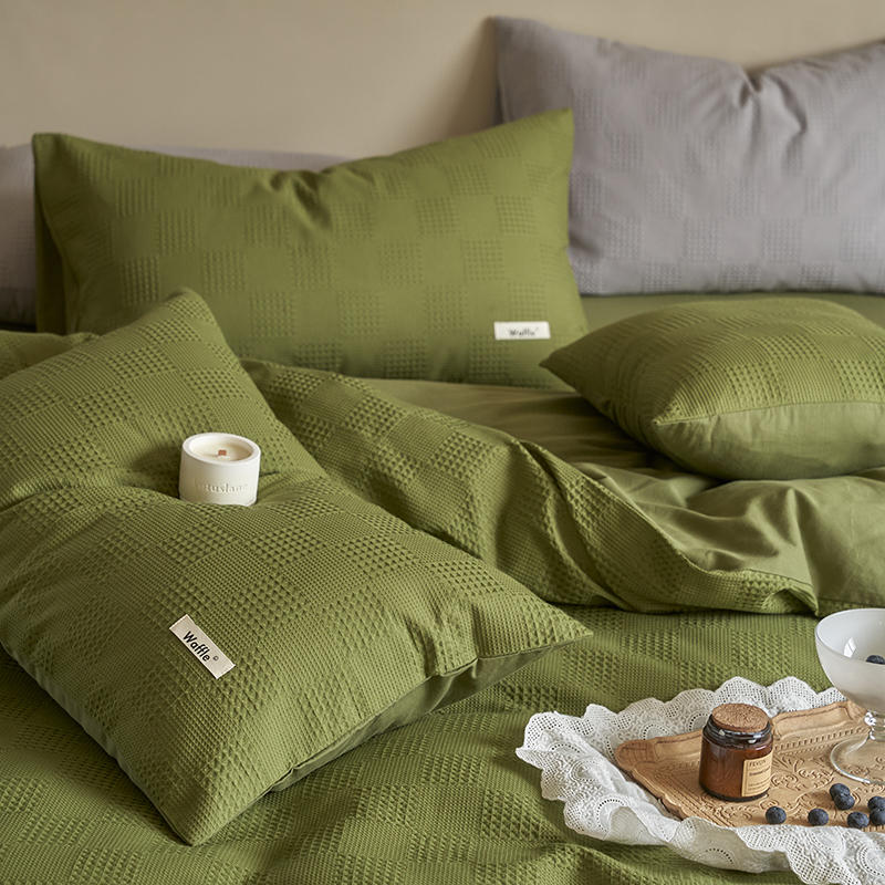 Simple Waffle Pure Cotton Bedding Set