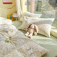 Bunny Florals Bedding Set - Queen / Flat Bed Sheet