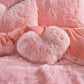 Nordic Pure Color Plush Bedding Set