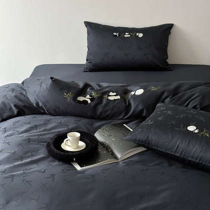 100S Panda Tribute Satin Bedding Set
