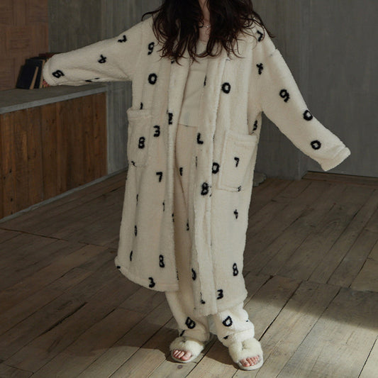 Cream Numeric Pajama Set