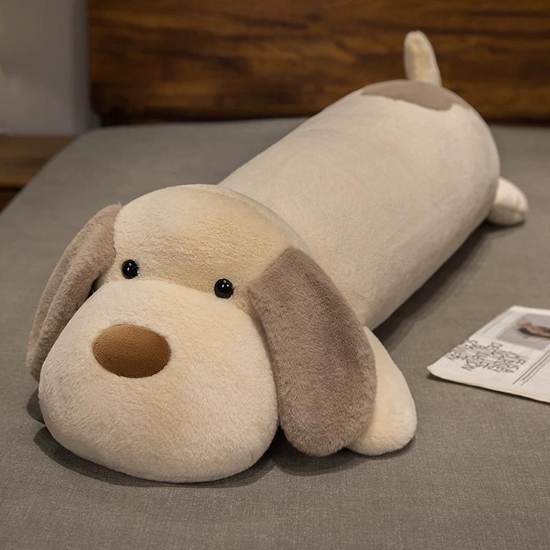 Long dog body pillow - Light Brown
