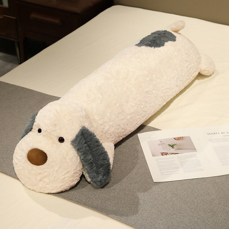 Long dog body pillow - Off-White & Gray