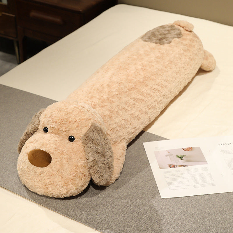 Long dog body pillow - Textured Light Brown