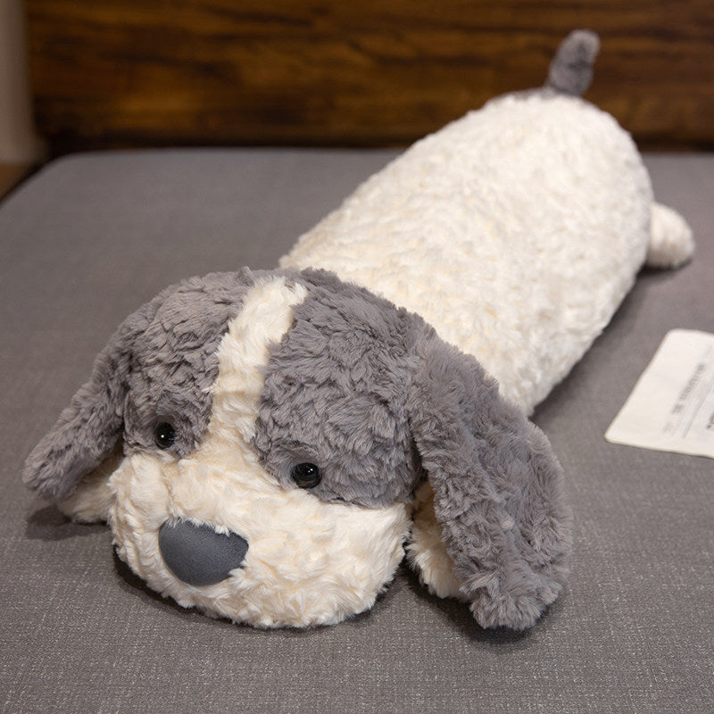 Long dog body pillow - Gray Patchwork