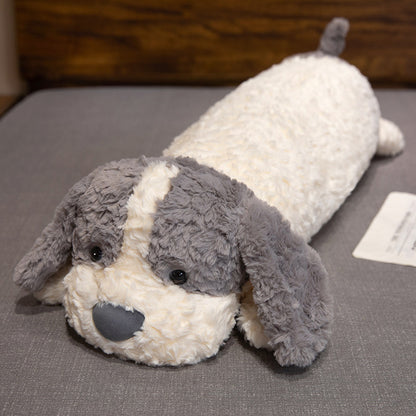 Long dog body pillow - Gray Patchwork