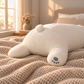 White Sleepy Polar Bear Plush Body Pillow paw detail