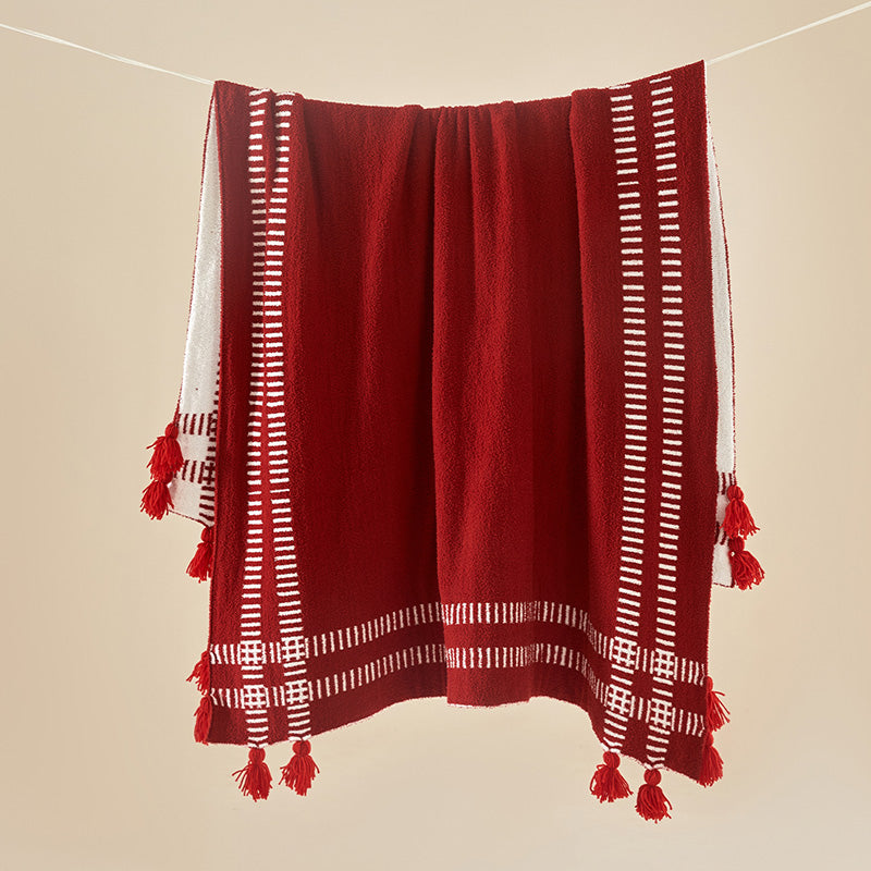 Chroma Plush Velvet Blanket - Artisan Bordeaux - 1