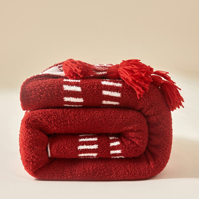 Chroma Plush Velvet Blanket - Artisan Bordeaux - 5