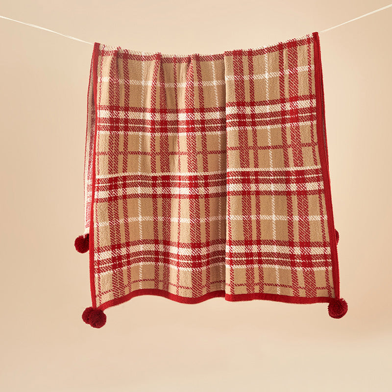 Chroma Plush Velvet Blanket - Cottage Red - 1