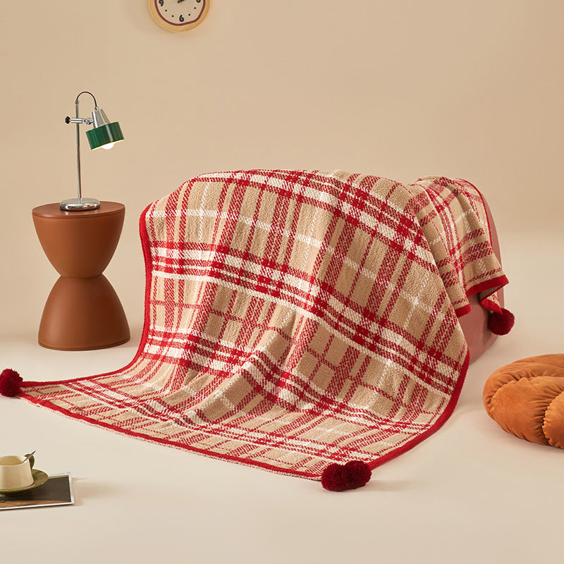 Chroma Plush Velvet Blanket - Cottage Red - 3