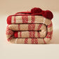 Chroma Plush Velvet Blanket - Cottage Red - 5