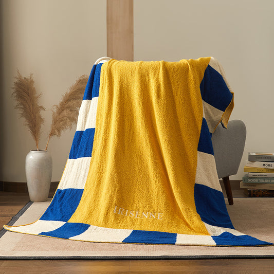 Solen Story Plush Velvet Blanket - Honey Check - 1