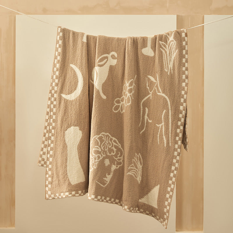 Solen Story Plush Velvet Blanket - Oatmeal Fable - 2