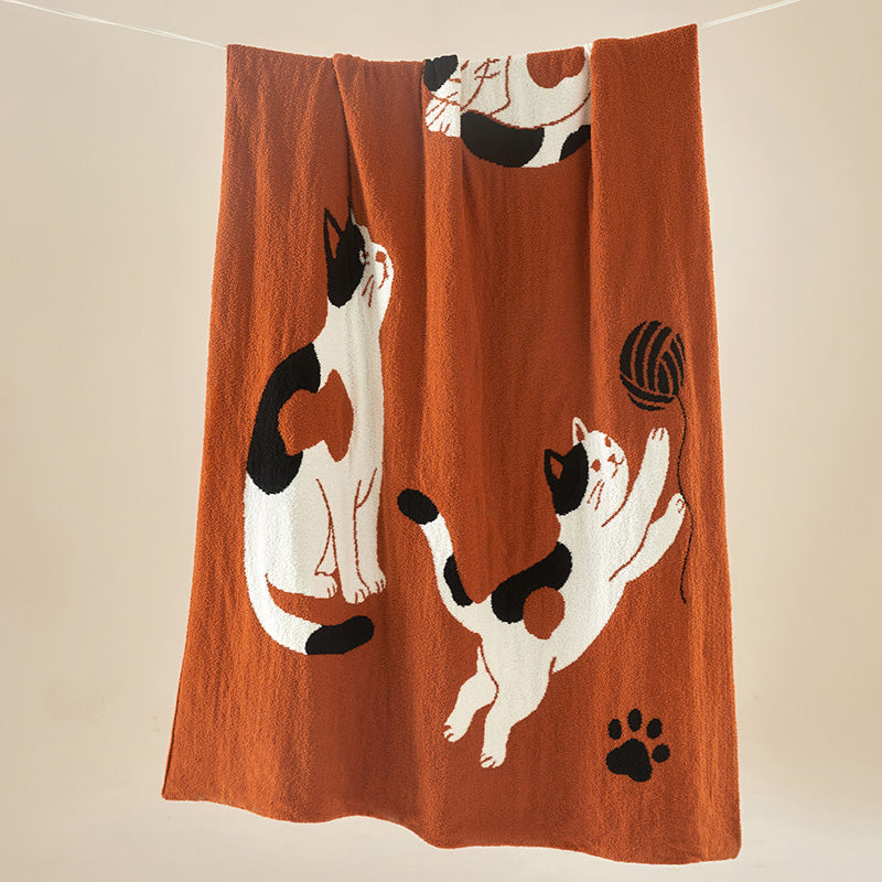 Solen Story Plush Velvet Blanket - Sienna Purr - 1