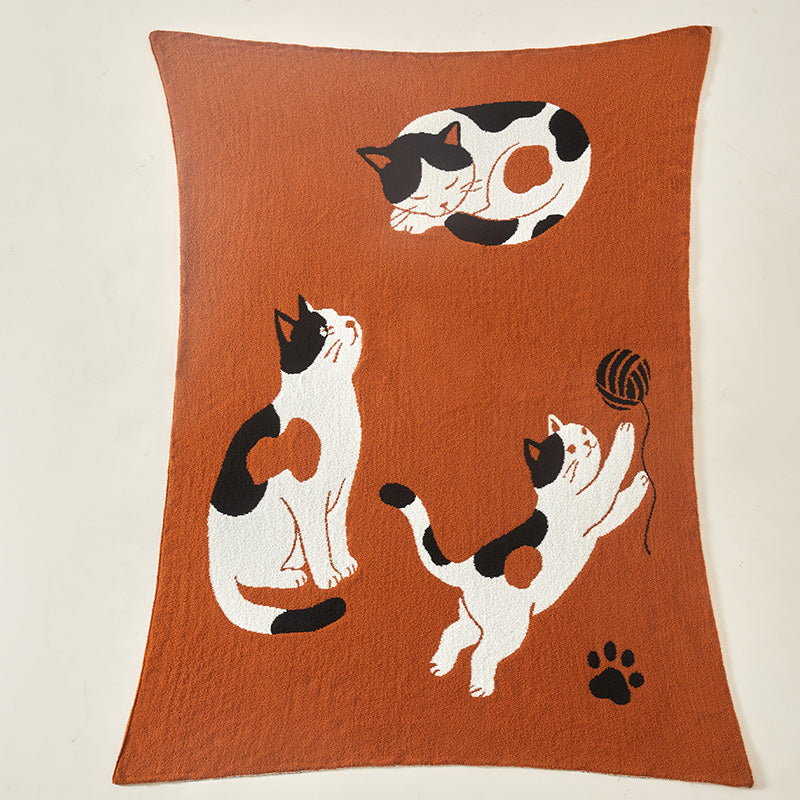 Solen Story Plush Velvet Blanket - Sienna Purr - 3