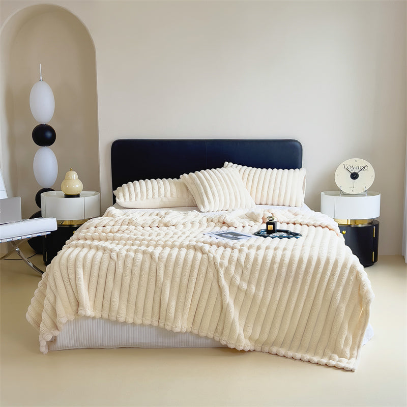 Striped Velvet Blanket