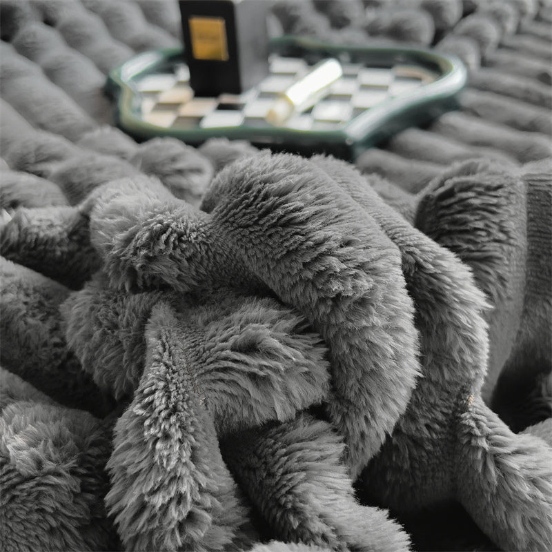 Striped Velvet Blanket