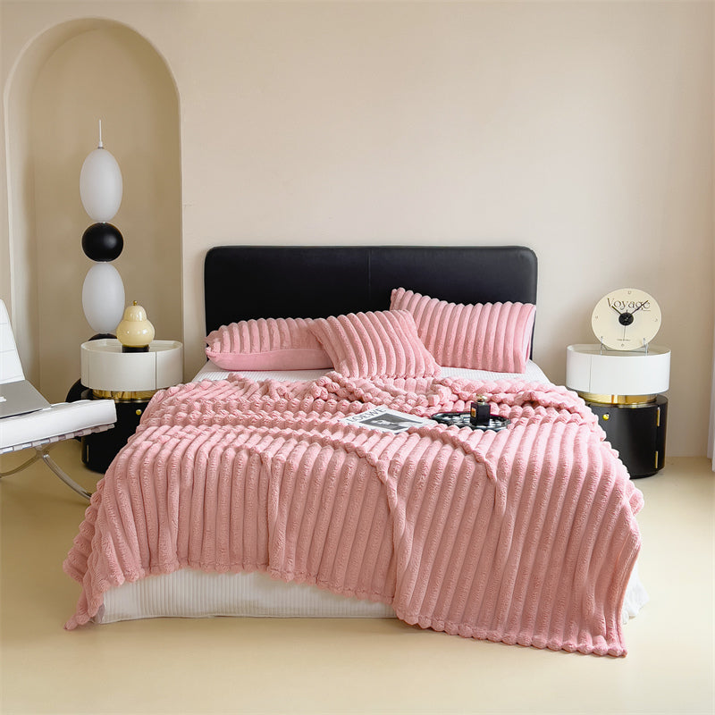 Striped Velvet Blanket