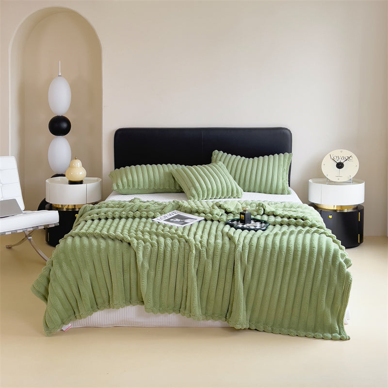 Striped Velvet Blanket