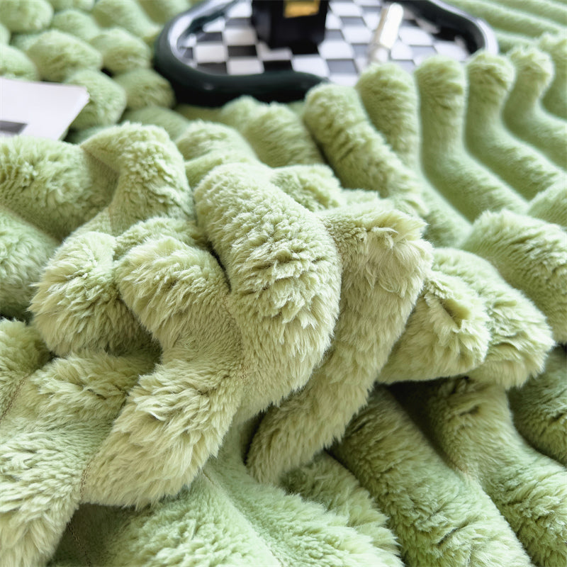 Striped Velvet Blanket