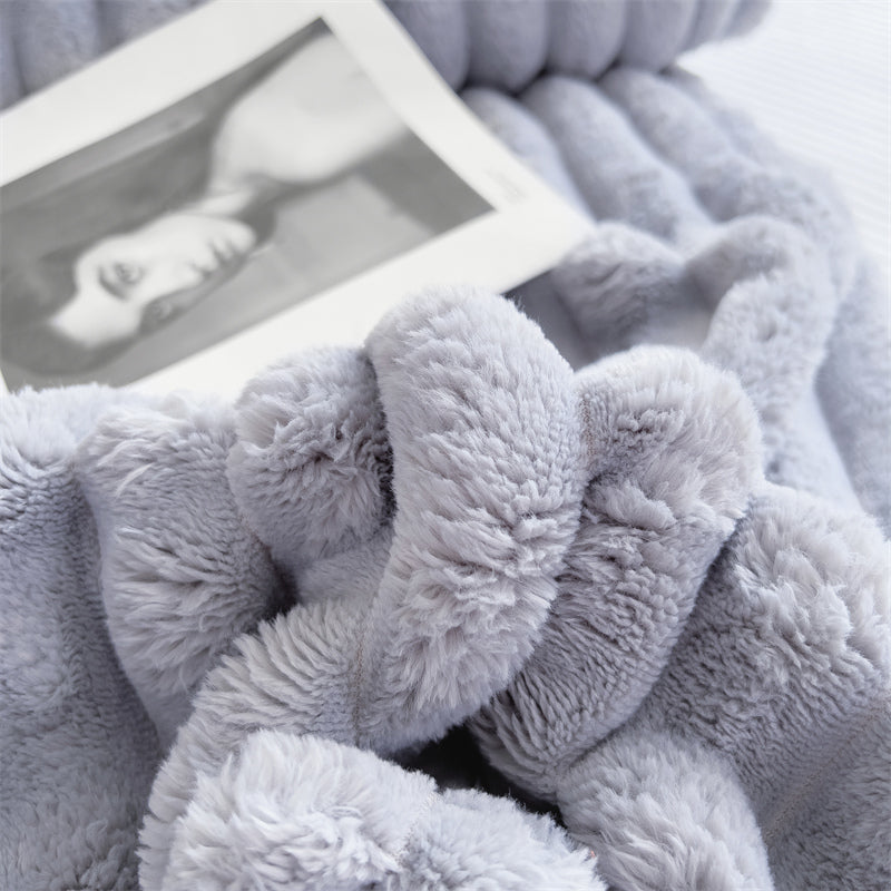 Striped Velvet Blanket