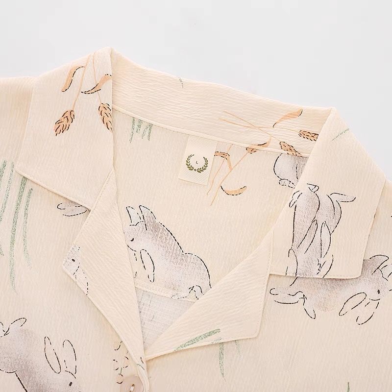 Rabbit Cotton Yarn Pajama Set