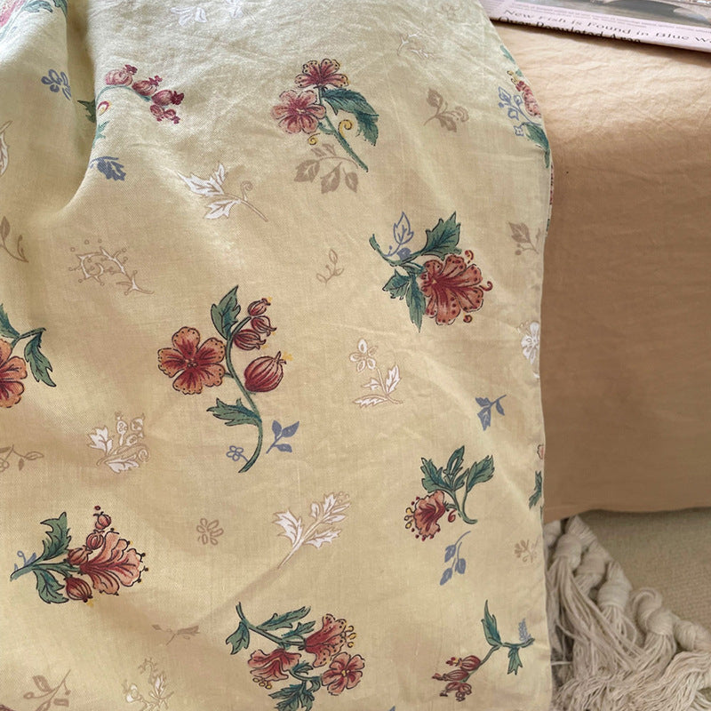 Korean Retro Floral Bedding Set