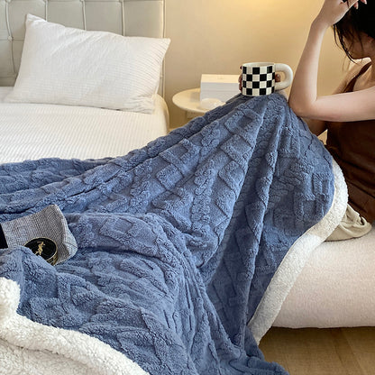 Warm Blanket Imitation Wool Thicken Flannel Blankets